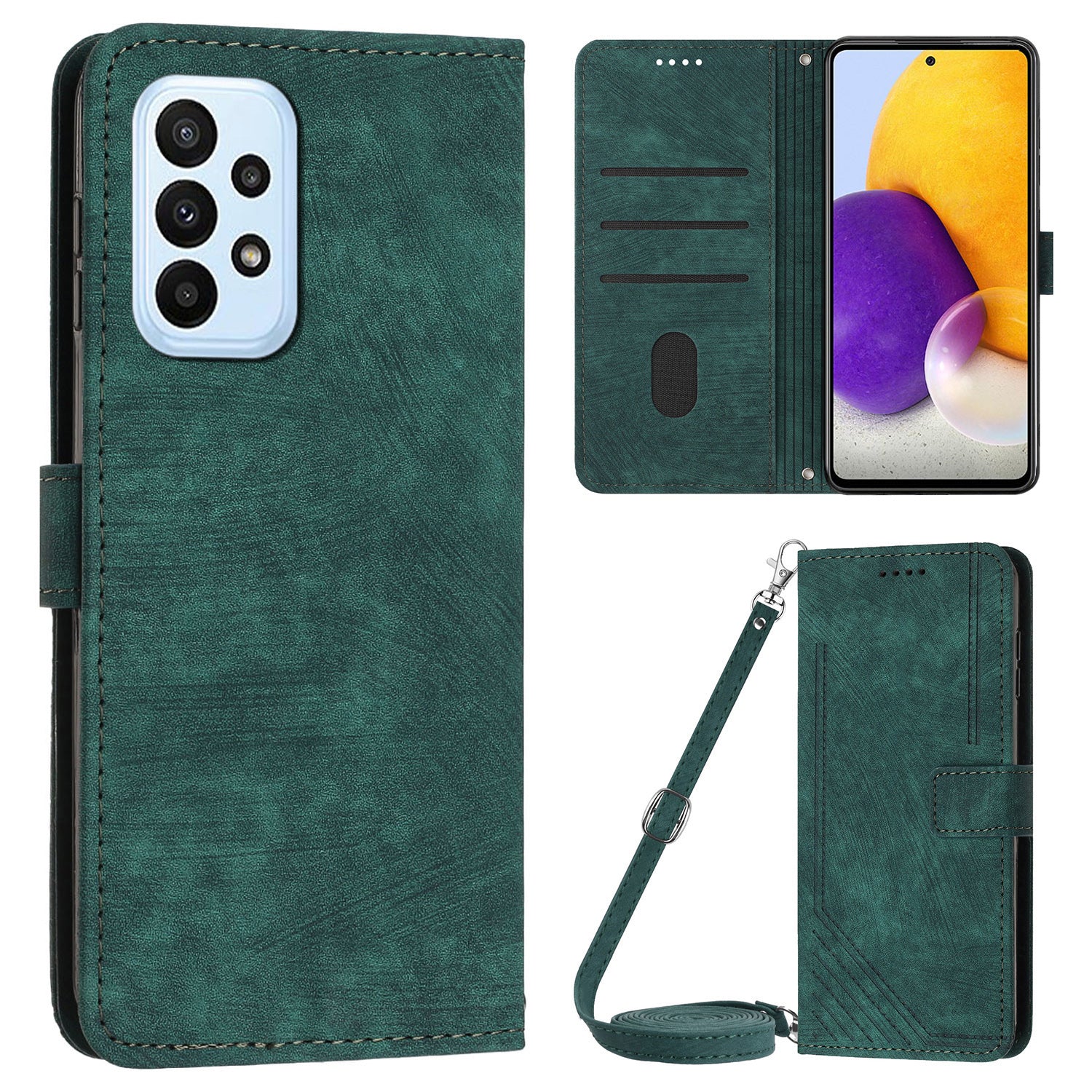 For Samsung Galaxy A73 5G Wallet Phone Case PU Leather Lines Imprinted Shell Stand Phone Cover For Samsung Galaxy A73 5G Wallet Phone Case PU Leather Lines Imprinted Shell Stand Phone Cover